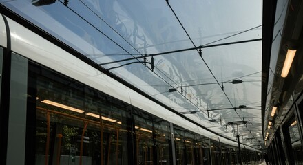 Obraz premium Train interior ceiling and side wall