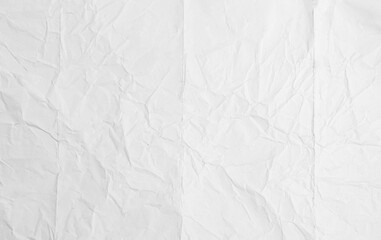 White paper sheet texture background with crumpled wrinkled and rough pattern, empty blank paper page material for any design
