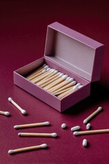 photograph of an open lavender-colored box