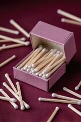 photograph of an open lavender-colored box