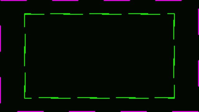 facecam Neon overlay loop. Animated facecam or webcam colorful light. Drag and drop use on transparent background.