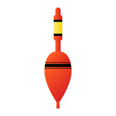 赤色のサビキ釣りのウキ　釣りの道具のイラスト