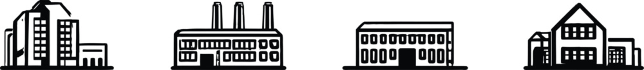 Artistic Brush Stroke Vector &ndash; Bold Black Freehand Paint Strokes for Expressive Graphic Design & Dynamic Abstract Backgrounds