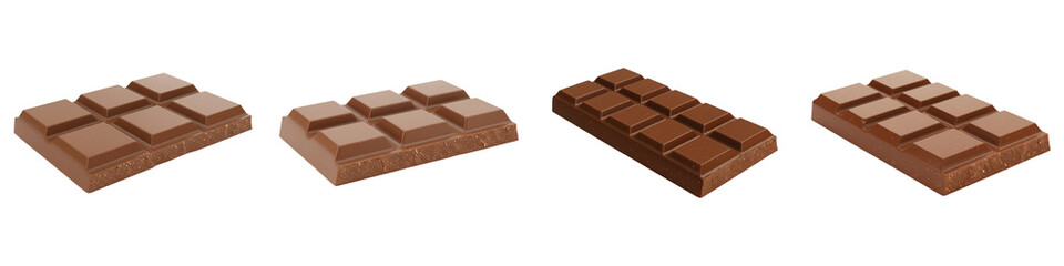 Indulge in the simple pleasure of milk chocolate bars a sweet escape for any day isolated against