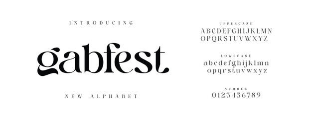 Abstract luxury modern design alphabet letters font logo classic minimal fashion designs. Typography modern sans fonts and number for logo brand. vector illustration
