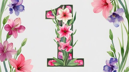 Fototapeta premium spring flowers border no.1