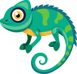 Chameleon  vector ,white background