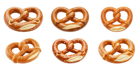 Golden brown pretzels sprinkled with coarse salt beckon a warm savory treat on stark black tempting