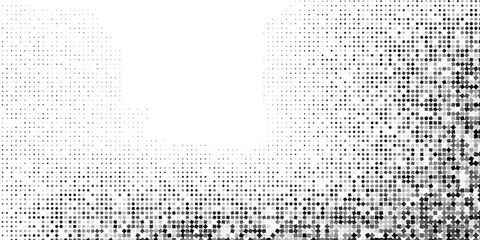 Modern halftone gradient texture. Vanishing polka dot background. Repeating dots gradation design