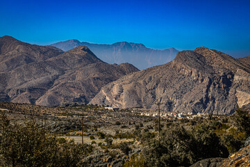 mountain landscape with blue sky