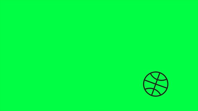 basketball ball on a green screenbackground