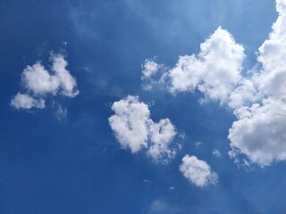 Amazing clouds in the sky under sunlight