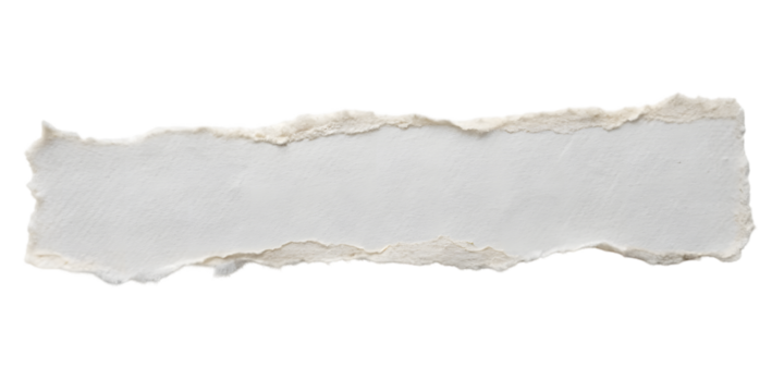 Torn White Paper Strip Isolated Design