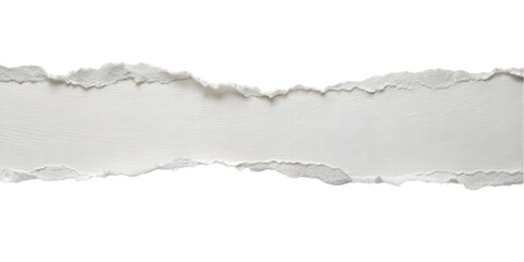 Thin White Torn Paper Cutout