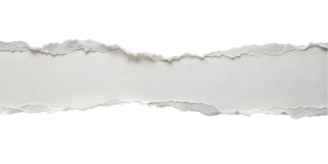 Thin White Torn Paper Cutout