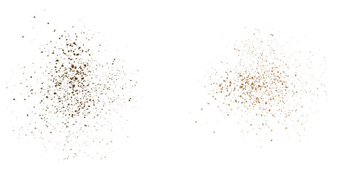 Realistic cocoa dust particles splash illustration background design