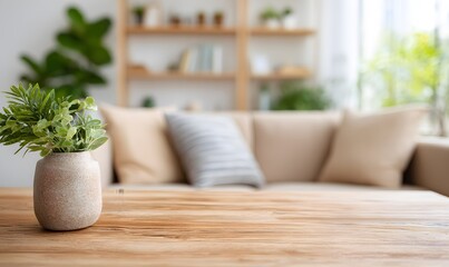 In the foreground is a close-up of an empty desk, with a blurred study room in the background,Generative AI