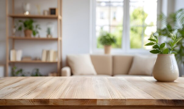 In the foreground is a close-up of an empty desk, with a blurred study room in the background,Generative AI