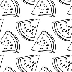 watermelon fruit seamless pattern