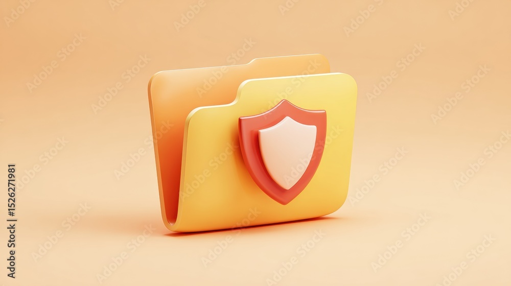 Fototapete Highlighting a Phishing Detection Folder in an Antivirus Scanner With a Blank Layout for User Interface Design