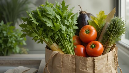 Fresh organic vegetables, including ripe tomatoes, crisp lettuce, and healthy cucumbers, overflow from a market basket