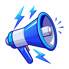 blue megaphone icon