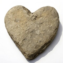 Visual metaphor of a roughly hewn stone heart used to represent moral indifference and unfeeling behavior in photographic concept