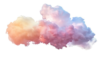 Soft pastel clouds drifting against a transparent background create a dreamy atmosphere for any design project or digital artwork