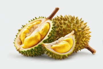 Fototapeta premium durian on a white background