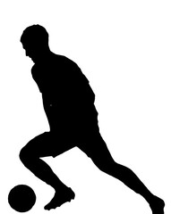 football player silhouette vector white background 