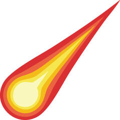 meteor red blast vector illustration