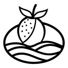 vector illustration of a Desert guava 