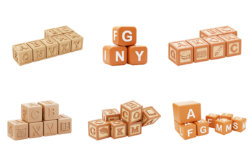 Unleashing imagination with alphabet blocks perfect for early learning adventures on a deep black