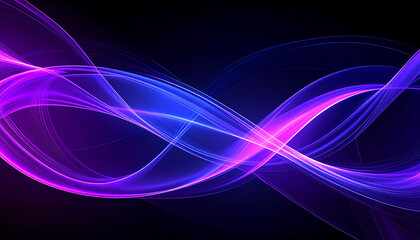 紫と青の近未来的な光のライン背景