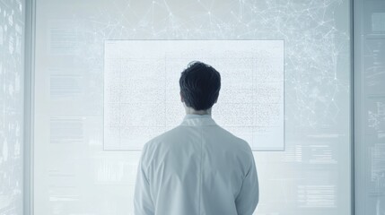 A data scientist demonstrating cognitive bias in data modeling. Featuring precision and analysis