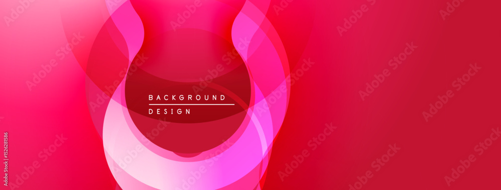 Leinwandbilder Abstract pink design features overlapping layers, creating dynamic visual effect. Modern background suitable for various projects.