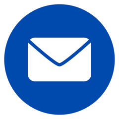 blue and white email icon 