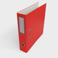 3D Render of Empty File Folder on White Background
