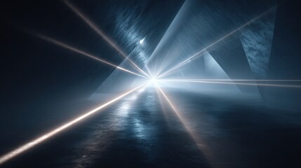 Abstract Light Beams Tunnel