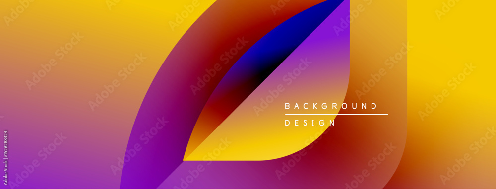 Leinwandbilder Abstract fluid shapes blend vibrant colors. Gradient transitions create dynamic visual effect. Modern design element for backgrounds.