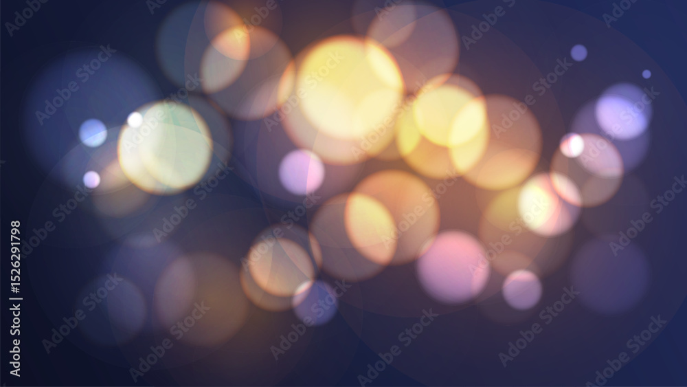 Poster vibrant bokeh lights. abstract light effect. blurred circle shapes. vector illustration.