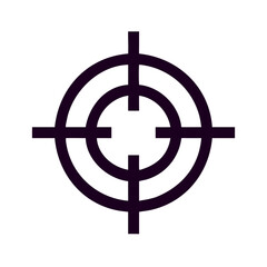 Symbol of a target with concentric circles representing focus and precision in various contexts