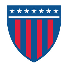 Patriotic american shield crest design graphic