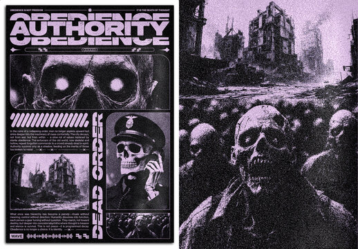 Brutalist Dystopia Poster Layout