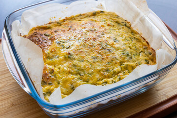 delicious and healthy crustless cottage cheese zucchini quiche. This golden-baked dish is perfect for a make-ahead breakfast or light lunch