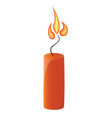 red stick of dynamite in cartoon style vector image