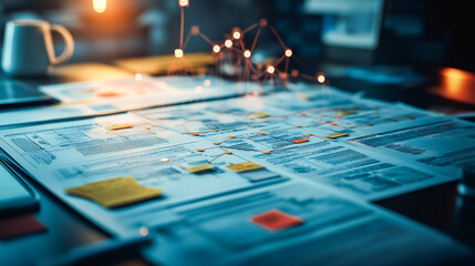 Bad complex messy management or organization, chaotic decision tree, complicated business process