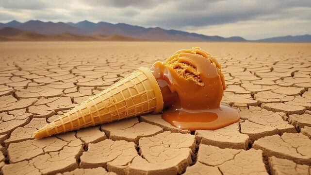 Ice cream in the desert.