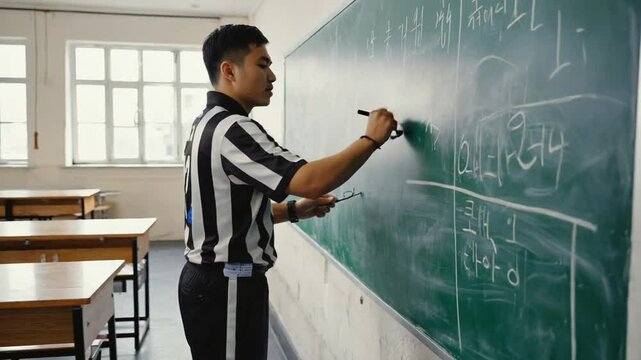 Referees in class.