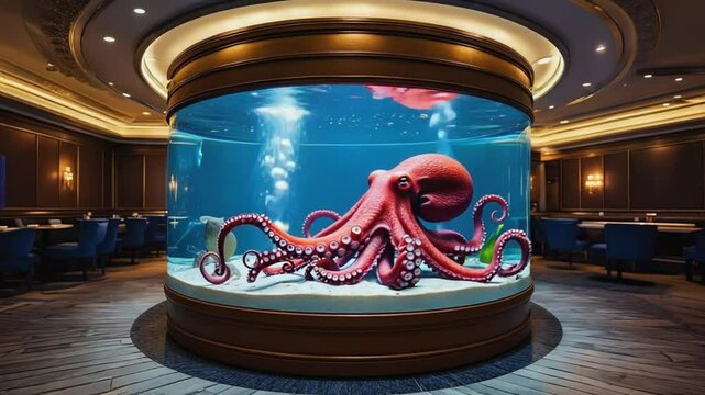 Octopus in a restaurant.
